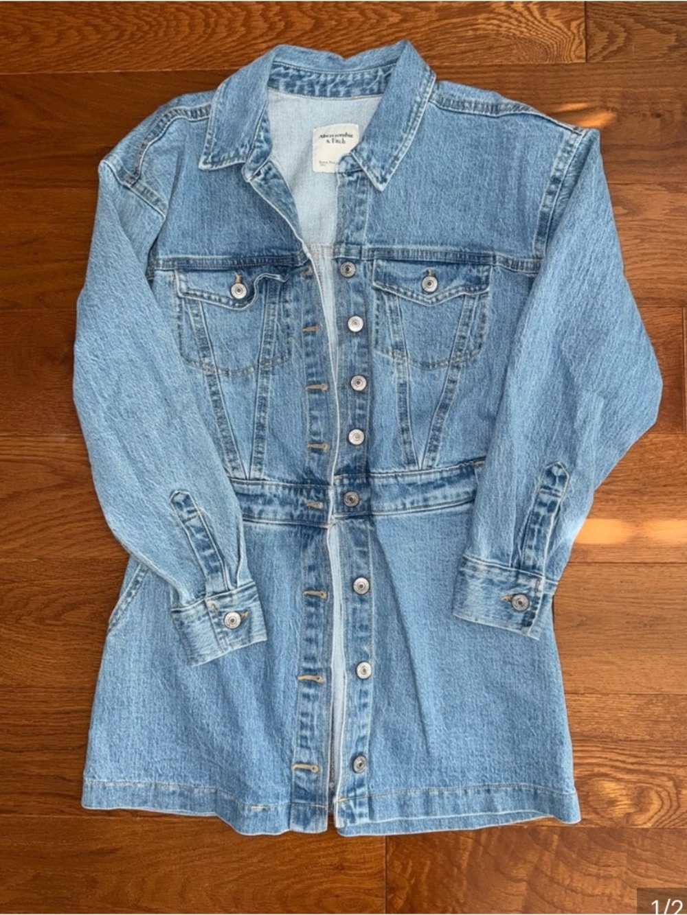 Abercrombie & Fitch Light Blue Denim Jacket Dress